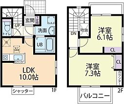 Arietta A 2LDKの間取図画像