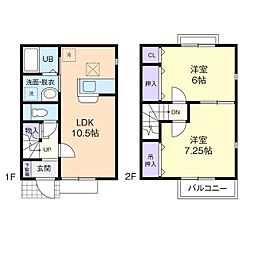 DUPLEXHIDAKA1 2LDKの間取図画像
