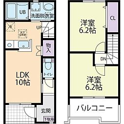 ベルレーヴC 2LDKの間取図画像