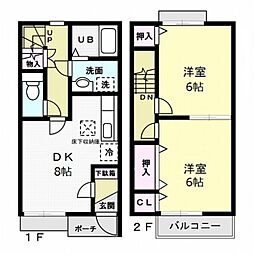 グラシア 2DKの間取図画像