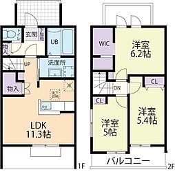フォーリア2 3LDKの間取図画像