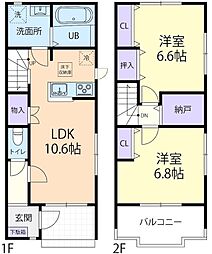 La fraise 山鹿(ラ・フレーズ ヤマガ) 2LDKの間取図画像