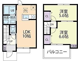 ソレイユA 2LDKの間取図画像