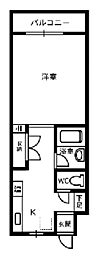 メゾンドールイズモヤ 1階1Kの間取り