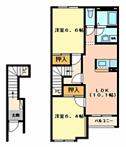 サン・ルミナス　A 203 ｜ 福井県丹生郡越前町朝日10-14（賃貸アパート2LDK・2階・56.19㎡） その2