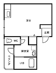 メゾンエポック21 ワンルームの間取図画像