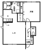 シャーメゾンＷＡＹＵ A101 ｜ 福井県敦賀市山泉73-1412・1414（賃貸マンション1LDK・1階・51.01㎡） その2