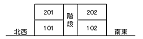 ハイツ秋篠 201 ｜ 福井県敦賀市若葉町3丁目1117（賃貸アパート2LDK・2階・52.00㎡） その4