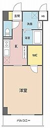 サングレース 1階1Kの間取り