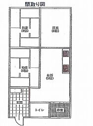 ハイムチェリーA棟 1階3DKの間取り