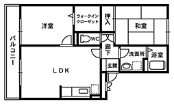 メゾン清水B 2LDKの間取図画像