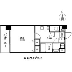 アーバンタワー長野 1Kの間取図画像