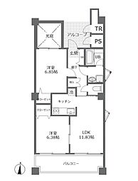 ラトナ東口ビル 2LDKの間取図画像