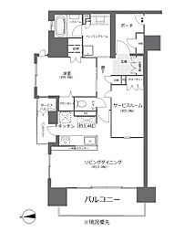 サーパス石堂ゲートマークス 1SLDKの間取図画像