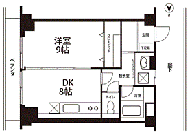 ヤシロプラザビル 204 ｜ 福井県福井市渕2丁目816（賃貸マンション1DK・3階・40.00㎡） その2