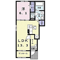 兆　II 101 ｜ 福井県大野市国時町802番地（賃貸アパート1LDK・1階・50.01㎡） その2