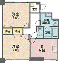 高橋ビル 202 ｜ 福井県福井市二の宮4丁目1-1（賃貸マンション2DK・2階・40.08㎡） その2