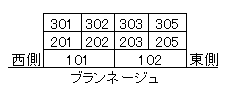 ラ・ブランネージュ 305 ｜ 福井県福井市日之出5丁目15-7（賃貸マンション1K・3階・38.52㎡） その4