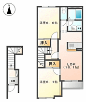 トゥインクルEVATA　A棟 202 ｜ 福井県福井市江端町12-5-1（賃貸アパート2LDK・2階・55.14㎡） その2