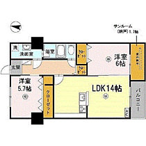 ファミール五反田 302 ｜ 福井県福井市二の宮4丁目39-23（賃貸マンション2LDK・3階・65.61㎡） その2