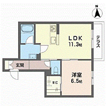 LIBERONDO 103 ｜ 福井県福井市灯明寺3丁目3108番、3109番（賃貸マンション1LDK・1階・44.45㎡） その2