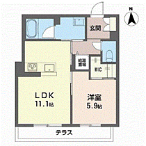 LIBERONDO 106 ｜ 福井県福井市灯明寺3丁目3108番、3109番（賃貸マンション1LDK・1階・44.19㎡） その2