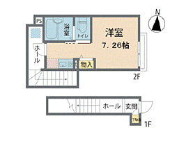 アヴニール 211 ｜ 福井県福井市文京3丁目1-20（賃貸マンション1R・2階・28.36㎡） その2