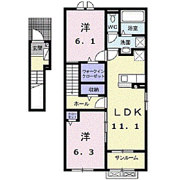 ローズ　ガーデン　大野　Ｂ 2階