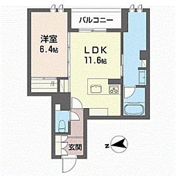 ヴェスプッチ（VESPUCCI） 3階1LDKの間取り