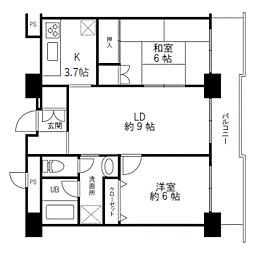ストークマンション福井 2LDKの間取図画像