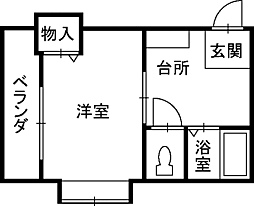 Kプラザ 1階1Kの間取り