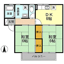 コーポかねとも　B棟 2階/201