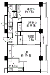 ストークマンション福井 3LDKの間取図画像