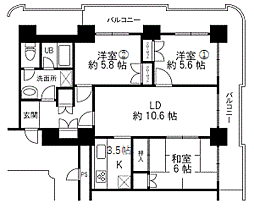 ストークマンション福井 3LDKの間取図画像