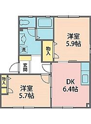 高木一番館H棟 2階/201