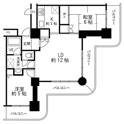 ストークマンション福井 2LDKの間取図画像