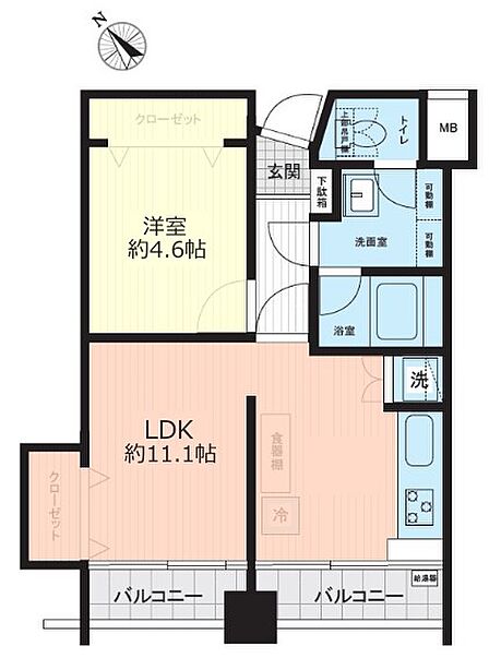 1LDK 間取り