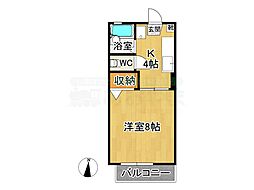 セフィラ学園通 1Kの間取図画像