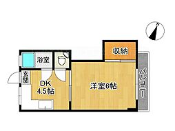 葵コーポ 1DKの間取図画像