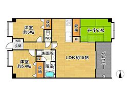 アルフィーネ二日市駅前 3LDKの間取図画像