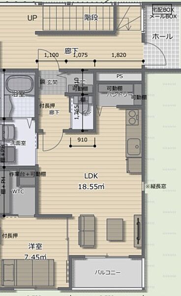 ラスヴェール西条 101号室｜広島県東広島市西条町下見(賃貸アパート1LDK・1階・44.71㎡)の写真 その2