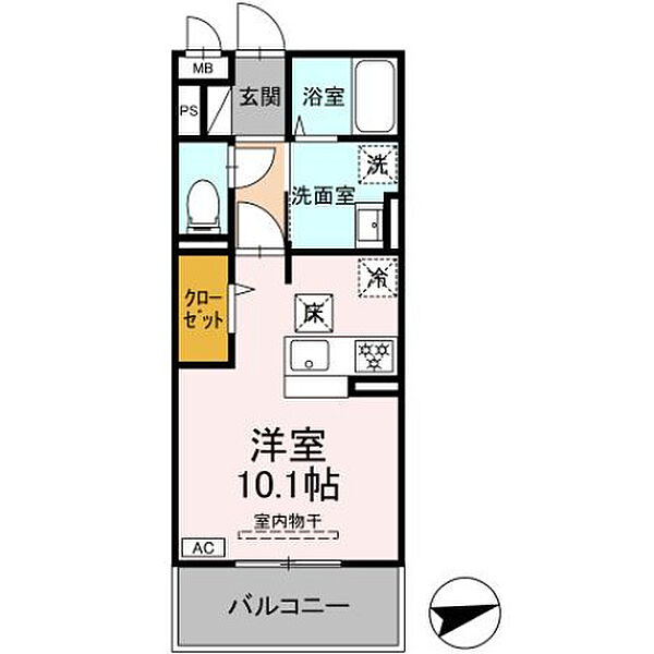 メゾングランレーヴ A108号室｜広島県東広島市西条町寺家(賃貸アパート1R・1階・29.96㎡)の写真 その2