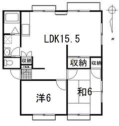 レジデンスTAKAHASI 2階2LDKの間取り