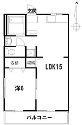 セフィラSUGIWi-Fi対応 1階1LDKの間取り