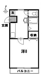 ジョイパレスA 1Kの間取図画像