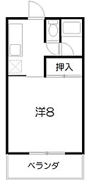 高志コーポ 1Kの間取図画像