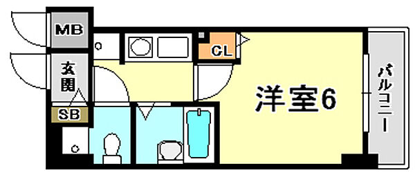 兵庫県神戸市兵庫区浜崎通(賃貸マンション1K・2階・20.61㎡)の写真 その2
