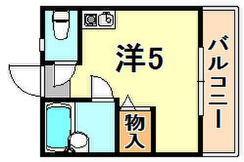 兵庫県神戸市須磨区飛松町４丁目(賃貸マンション1R・3階・13.64㎡)の写真 その2