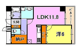 兵庫県神戸市中央区元町通６丁目（賃貸マンション1LDK・2階・46.43㎡） その2