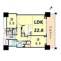 兵庫県神戸市中央区新港町（賃貸マンション2LDK・25階・71.40㎡） その2